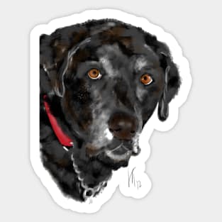 Black Labrador Retriever Dog Sticker